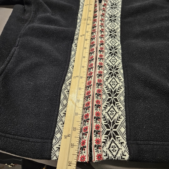 L.L. BEAN Vintage Women's M Nordic Snowflake Fleece Jacket - Picture 6 of 8